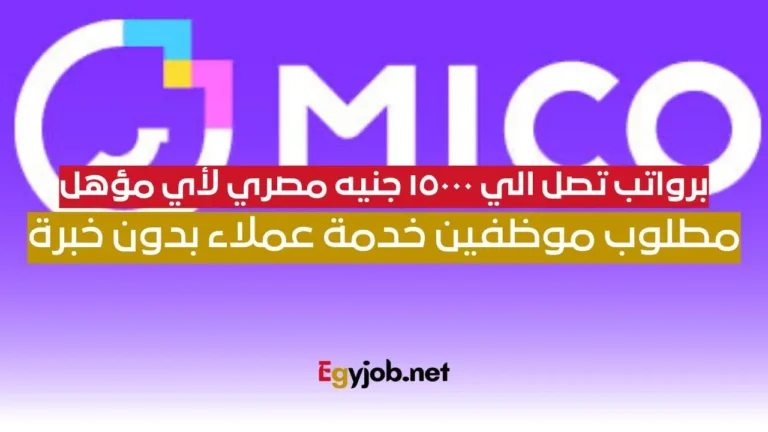 براتب يصل الى 14000 جنيه شركة MICO تطلب موظفين بدون خبرة
