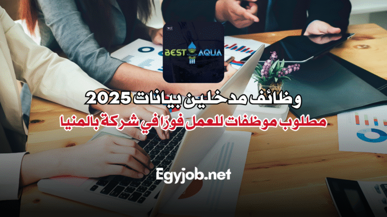 وظائف مدخلين بيانات 2025 مطلوب موظفات للعمل فورًا في شركة بالمنيا