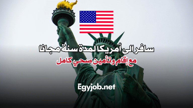 سافر الى أمريكا لمدة سنة مجانا مع إقام وتأمين صحي كامل