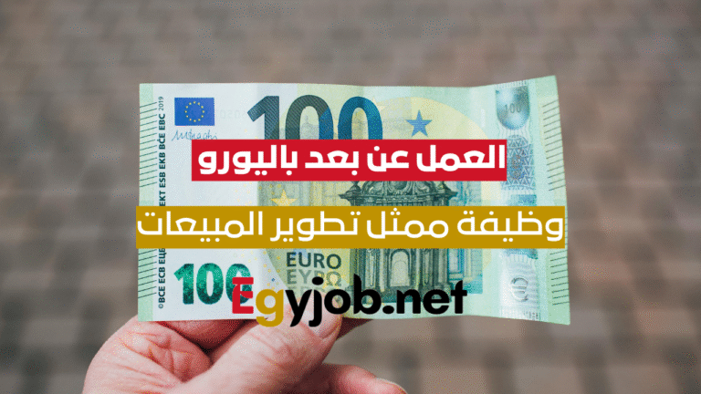 وظيفة ممثل تطوير المبيعات عن بُعد باليورو – فرصة مثالية براتب 800 يورو