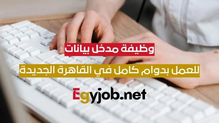 وظيفة مدخل بيانات (Data Entry) بدوام كامل في القاهرة الجديدة وظيفة مدخل بيانات (Data Entry) بدوام كامل في القاهرة الجديدة