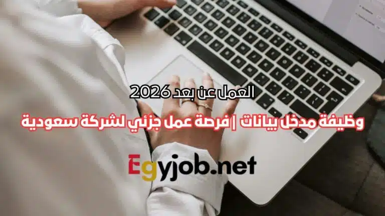 وظيفة مدخل بيانات عن بعد 2026 | فرصة عمل جزئي من المنزل لشركة سعودية وظيفة مدخل بيانات عن بعد 2026 | فرصة عمل جزئي من المنزل لشركة سعودية