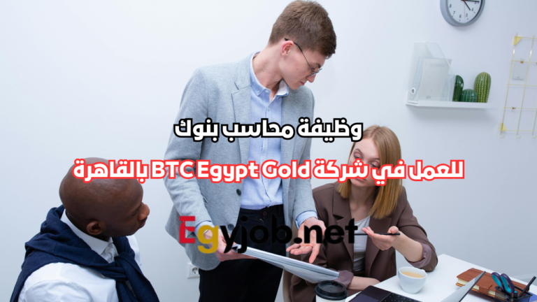 وظيفة محاسب بنوك في شركة BTC Egypt Gold بالقاهرة