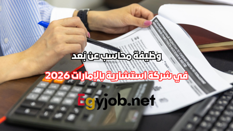 وظيفة محاسب عن بُعد في شركة استشارية بالإمارات 2026 | فرص عمل للمحاسبين