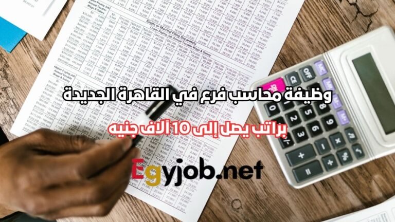 وظيفة محاسب فرع في القاهرة الجديدة براتب يصل إلى 10 آلاف جنيه