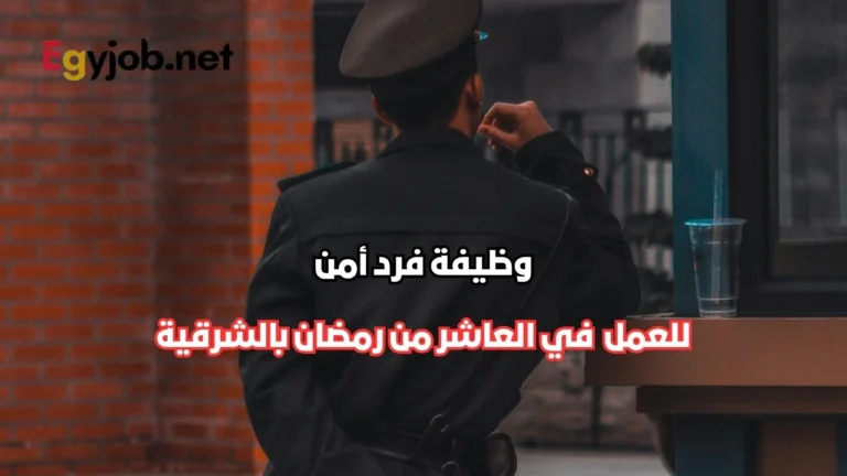 وظيفة فرد أمن في العاشر من رمضان بالشرقية