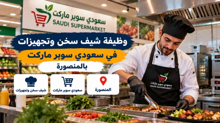وظيفة شيف سخن وتجهيزات في سعودي سوبر ماركت بالمنصورة | 15 فرصة عمل